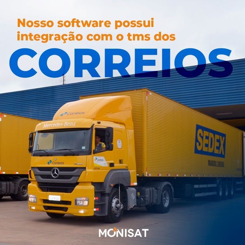 Caminhão dos Correios em artigo sobre integração de software